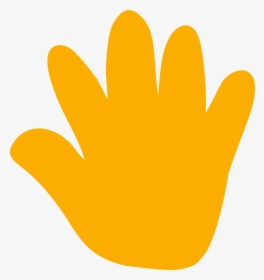 Hand, Print, Orange, Yellow, Cartoon, Wave, Left - Scalable Vector Graphics, HD Png Download, Free Download