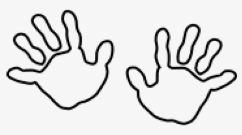 Handprint Outline - Baby Hand Print Outline, HD Png Download, Free Download