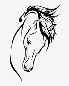 Arabian Horse Drawing Silhouette Clip Art - Head Arabian Horse Silhouette, HD Png Download, Free Download