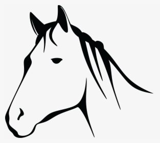 Transparent Horse Head Png - Black And White Horse Clipart, Png Download, Free Download