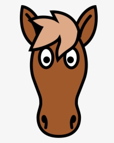 Simple Clipart Horse Head - Simple Cartoon Horse Head, HD Png Download, Free Download