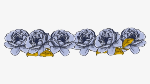 Rose Border Png - Vintage Flower Blue Border, Transparent Png, Free Download