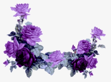 #mq #purple #roses #rose #border #borders - Purple Rose Border Png, Transparent Png, Free Download