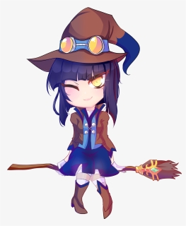 My Friend Shir Chibi Witch Scarlet With Community Colors - Brawlhalla Scarlet Chibi, HD Png Download, Free Download