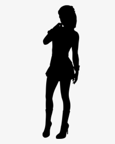 Woman In Skirt Silhouette, HD Png Download, Free Download