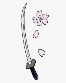 Samurai Sword And Sakura Clip Arts - Samurai Sword Clip Art, HD Png Download, Free Download