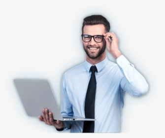 Laptop With Man Png - Men And Laptop Png, Transparent Png, Free Download