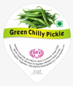 Green Chilli Pickles - Chilli Pickle Label, HD Png Download, Free Download