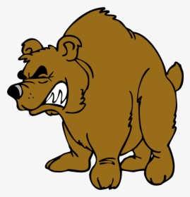 Brown Bear Grizzly Bear Clip Art - Angry Bear Cartoon Png, Transparent Png, Free Download
