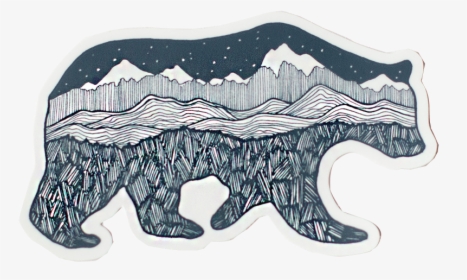 Grizzly Bear Sticker, HD Png Download, Free Download