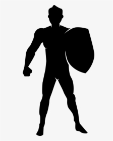 Silhouette Male Clip Art - Man Warrior Silhouette, HD Png Download, Free Download