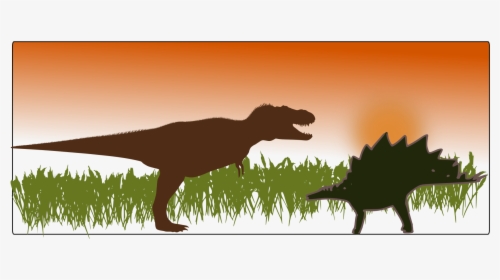 T-rex Vs Stegosaurus Clip Arts - Tyrannosaurus, HD Png Download, Free Download