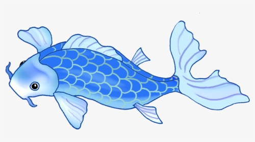 Koi Fish Png - Blue Koi Fish Clipart, Transparent Png, Free Download