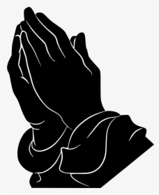 Praying Png Black And White - Black Praying Hands Png, Transparent Png, Free Download