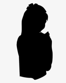 Female Praying Sketch Png - Silhouette, Transparent Png, Free Download