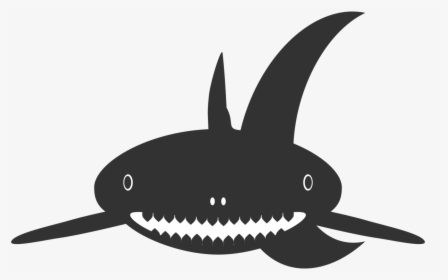 Shark,fish,vertebrate - Silhouette Shark Fin, HD Png Download, Free Download
