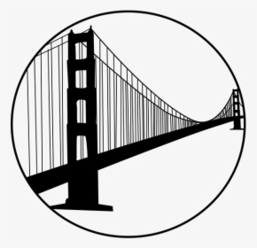 Golden Gate Bridge San Francisco Bay Clip Art - Golden Gate Bridge Sketch, HD Png Download, Free Download