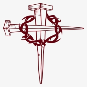 Clip Art Cross With Crown Of Thorns - Crown Of Thorns Cross, HD Png Download, Free Download