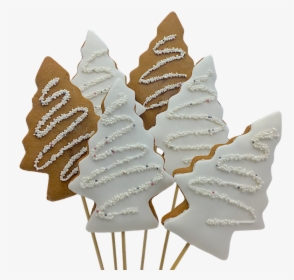 Cookies Xmas Trees White Sparkle - Royal Icing, HD Png Download, Free Download