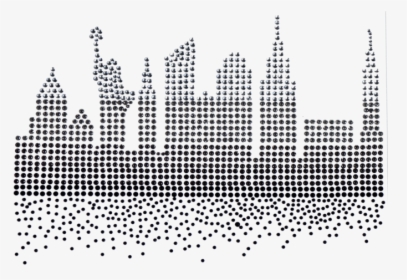 New York Cty Skyline In Crystals - Skyline, HD Png Download, Free Download