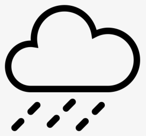 This Is A Drawing Of A Rain Cloud That Is Flat On The - Bad Weather Icon Png, Transparent Png, Free Download