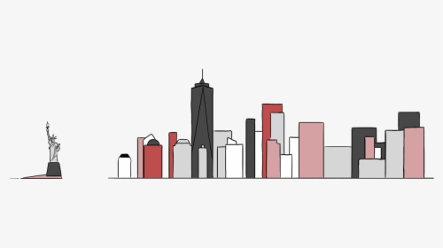 Illustration Of The Nyc Skyline - Skyscraper, HD Png Download, Free Download