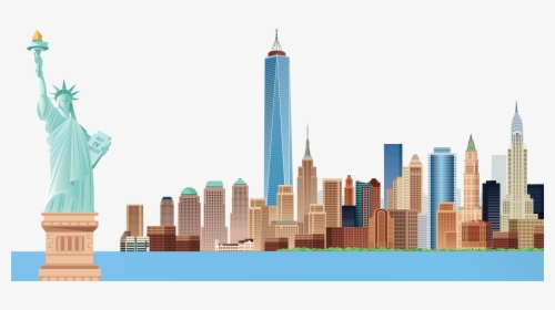 Nyc Skyline Vector Transparent Color, HD Png Download, Free Download