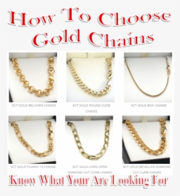 How To Choose Gold Chains-know What Your Looking For - Necklace, HD Png Download, Free Download