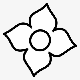 Transparent White Petals Png - 4 Petal Flower Outline, Png Download, Free Download