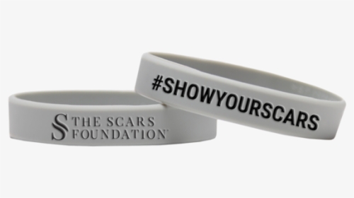 Show Your Scars Silicone Wristband - Silver, HD Png Download, Free Download