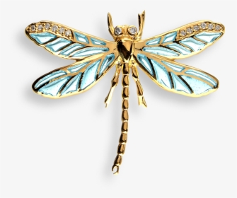 Nicole Barr Designs 18 Karat Gold Dragonfly Lapel Pin-blue - Gold Design Dragonfly Hd, HD Png Download, Free Download