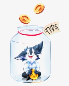 Tip Jar Weasyl - Furry In A Jar, HD Png Download, Free Download