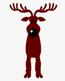 Deer Clipart Nose - Cartoon Reindeer No Background, HD Png Download, Free Download