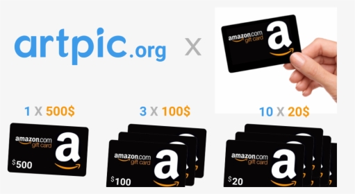 Artpic Amazon Gift Cards Giveaway - Gift Card, HD Png Download, Free Download