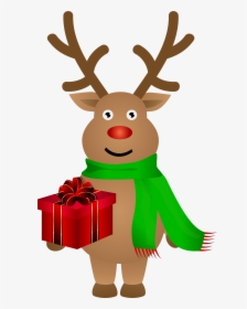 Cute Christmas Reindeer Png Clip Art Image - Christmas Reindeer Clipart Png, Transparent Png, Free Download