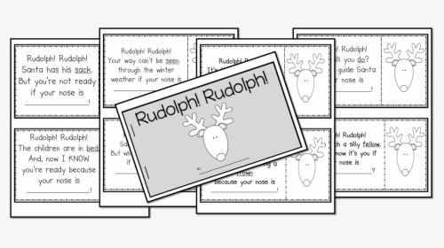 Free Rudolph Book To Review Rhyming, Color Words, And - Cartoon, HD Png Download, Free Download