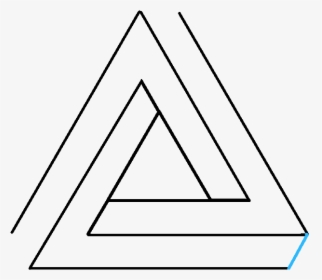 How To Draw Impossible Triangle - Infinite Triangle, HD Png Download, Free Download