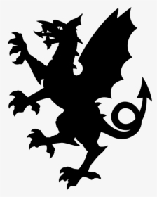 Somerset Dragon Silhouette - Somerset Flag, HD Png Download, Free Download