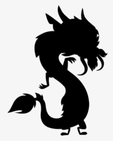 Transparent Dragon Silhouette, Clipart - Chinese Dragon Transparent Cartoon, HD Png Download, Free Download