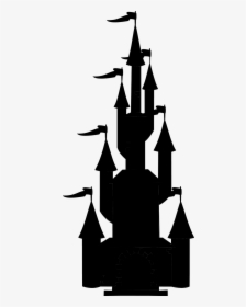 Clip Art Sleeping Beauty Castle Image Scalable Vector - Desenho De Castelo Preto E Branco, HD Png Download, Free Download