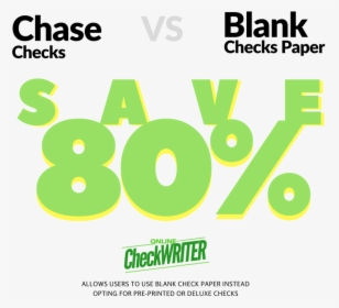 Deluxe Checks Vs Blank Check Paper - Graphic Design, HD Png Download, Free Download