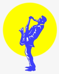 Free Stock Photo Illustration - Guy Playing Saxophone Silhouette, HD Png Download, Free Download