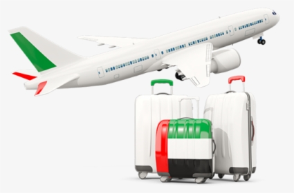 Luggage With Airplane - Italy Airplane Png, Transparent Png, Free Download