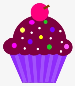 Cupcake Purple Svg Clip Arts - Clip Art Cupcake Purple, HD Png Download, Free Download