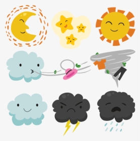 Transparent Windy Weather Clipart - Vector Cute Png Transparent, Png Download, Free Download