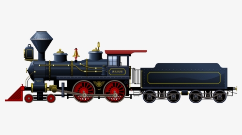 Vector Trains Diesel Blue Steam Train Clipart - Steam Train Png, Transparent Png, Free Download