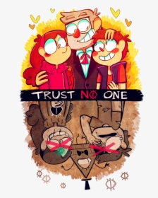 Art Gravity Falls Dipper Pines Mabel Pines Grunkle - All Gravity Falls Ending Codes, HD Png Download, Free Download