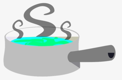 Boiling, Pan, Sauce, Water, Grey, Pot, Steam - Pot With Steam Clipart, HD Png Download, Free Download