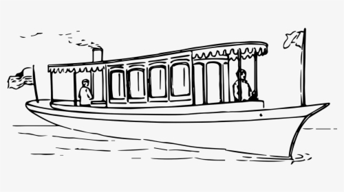 Transparent Steam Vector Png - Boat Or Ship Drawing, Png Download, Free Download