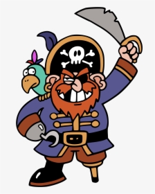 Pirate Cartoon Clipart , Png Download - Cartoon Pirate Transparent Background, Png Download, Free Download
